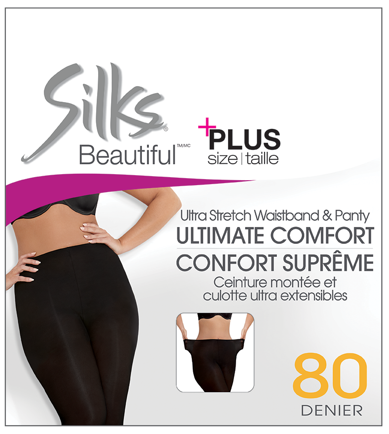 Silks Beautiful Plus Size 80 Denier Comfort Panty Opaque Tight - Lingerie  Underworld
