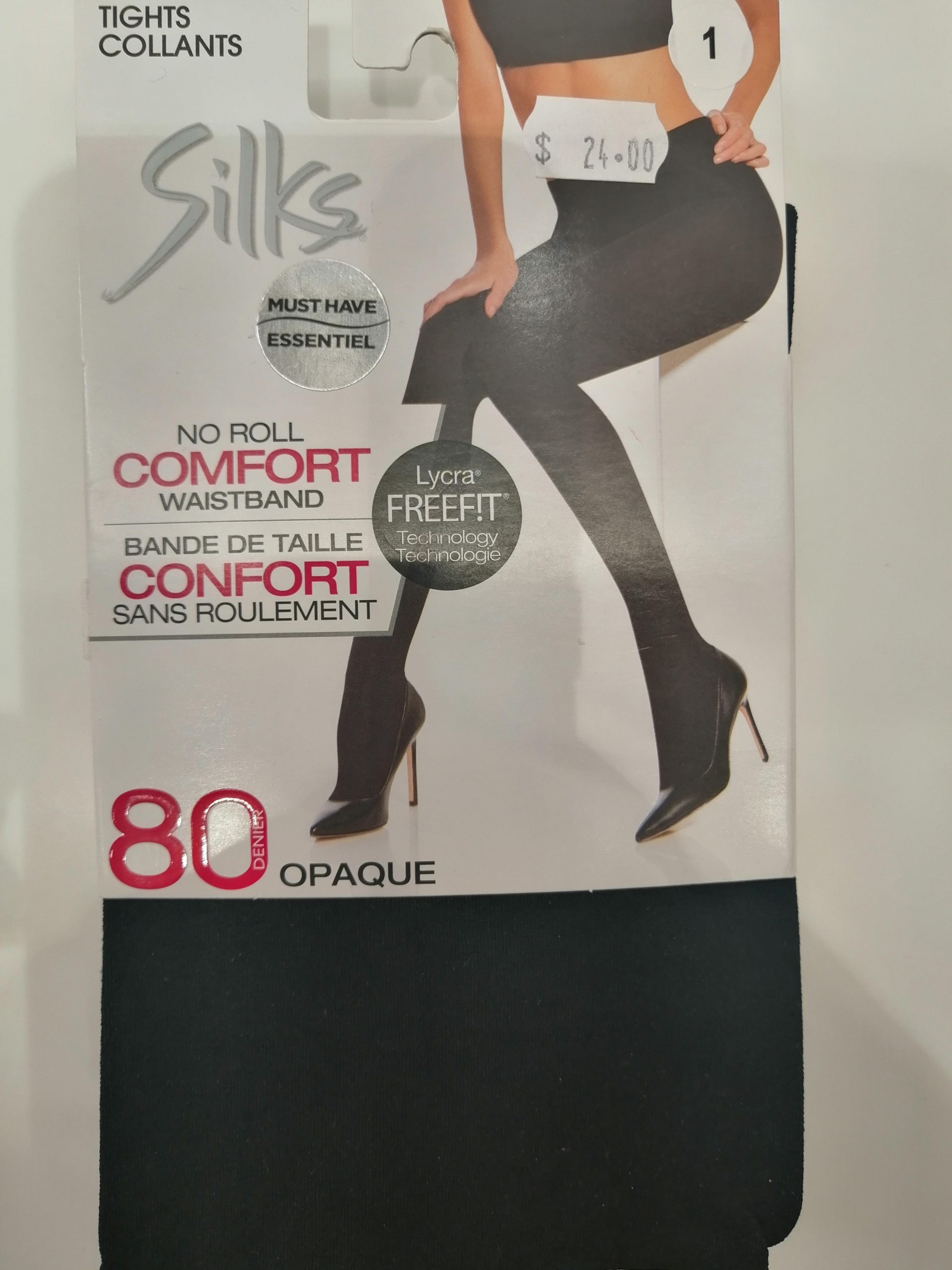 Silks 80 Denier Opaque Tight With Comfort Waistband - Lingerie