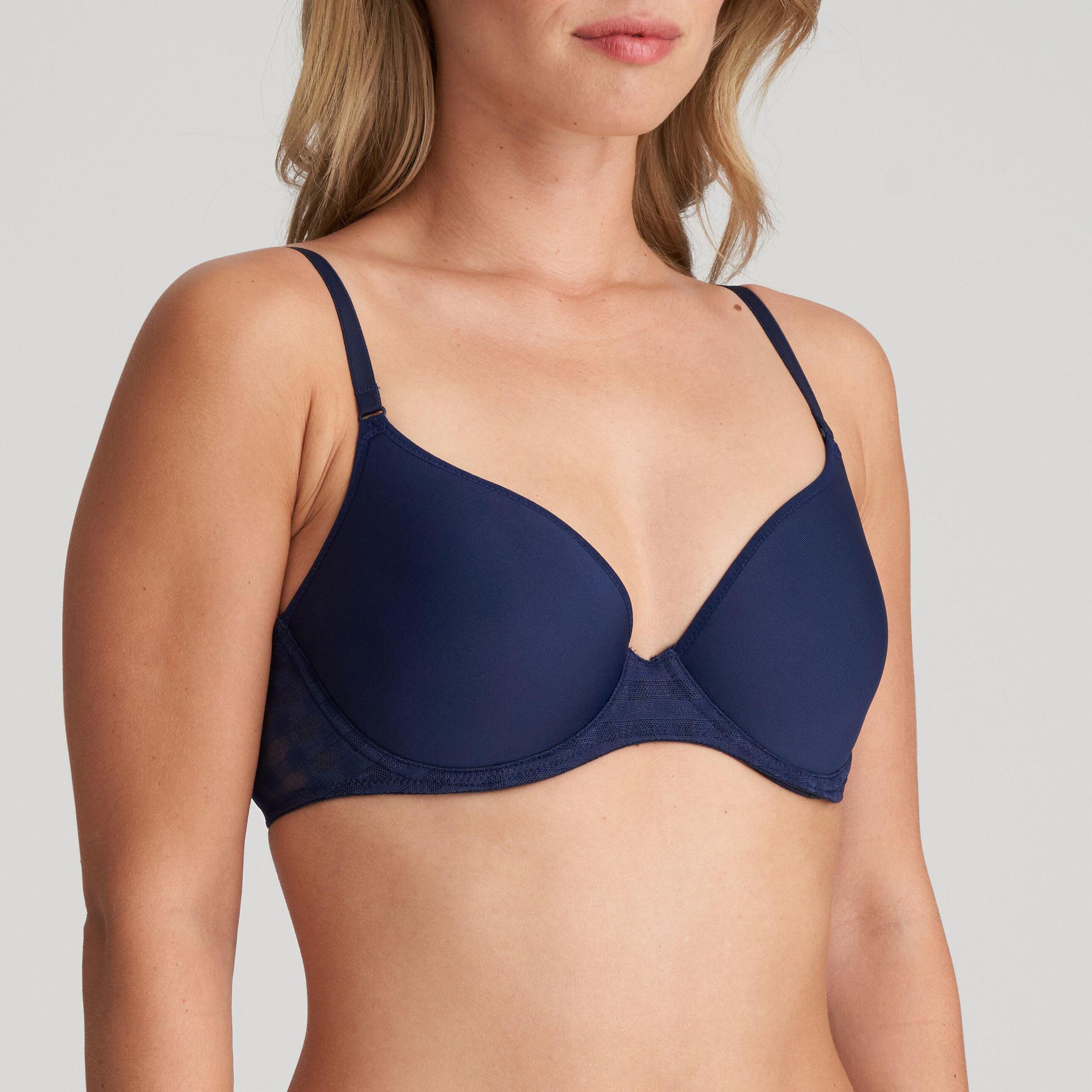 Julie Molded Mesh Underwire T-Shirt Bra (Seaport Blue with A