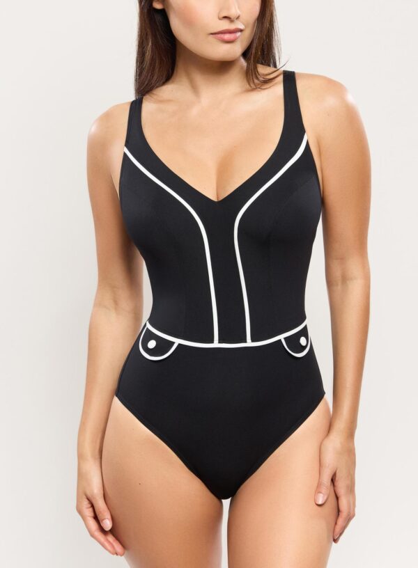 Empreinte Attitude Bathing Suit One Piece V-Shape No Underwire Adjustable Straps